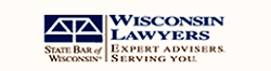 A wisconsin lawyers logo with the words " wisconsin lawyer expert advice serving wi."